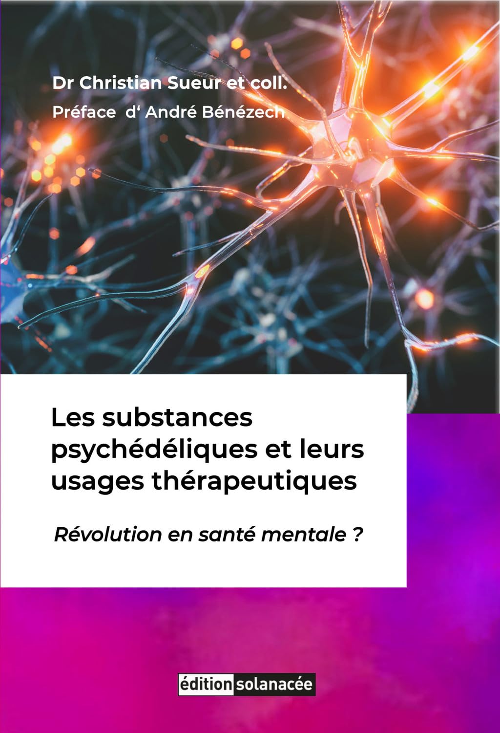 <p>Cet ouvrage de Christian Sueur explore le renouveau des psychédéliques dans le traitement des troubles mentaux. Une équipe interdisciplinaire franco-suisse présente l’utilisation du LSD, de la MDMA, de la DMT et de la psilocybine pour traiter le TSPT, la dépression, l’anxiété et l’addiction. Ce livre offre une perspective rigoureuse et actuelle, enrichie par des témoignages et des recherches de pointe, et discute du rôle des psychédéliques dans l’accompagnement thérapeutique. Avec la participation de Rick Doblin, fondateur de MAPS.</p>
