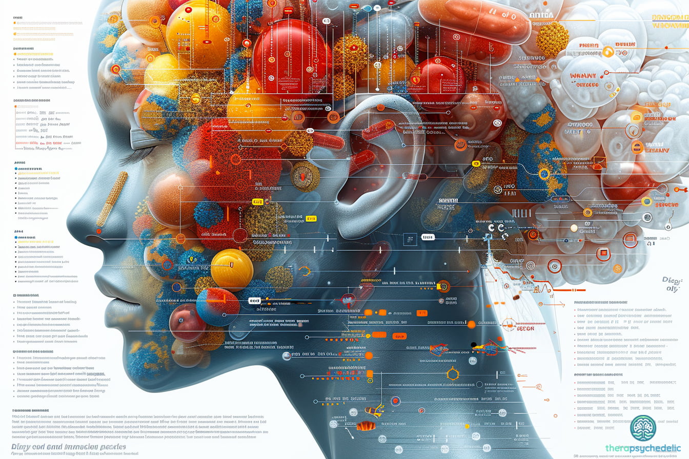 Une infographie détaillée comparant les taux de réussite des traitements traditionnels contre la toxicomanie et des thérapies assistées par les psychédéliques. L'infographie comprend des graphiques à barres et des diagrammes circulaires basés sur des statistiques récentes.